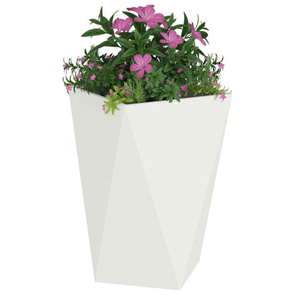 vidaXL Planter White 50 x 50 x 75 cm Steel