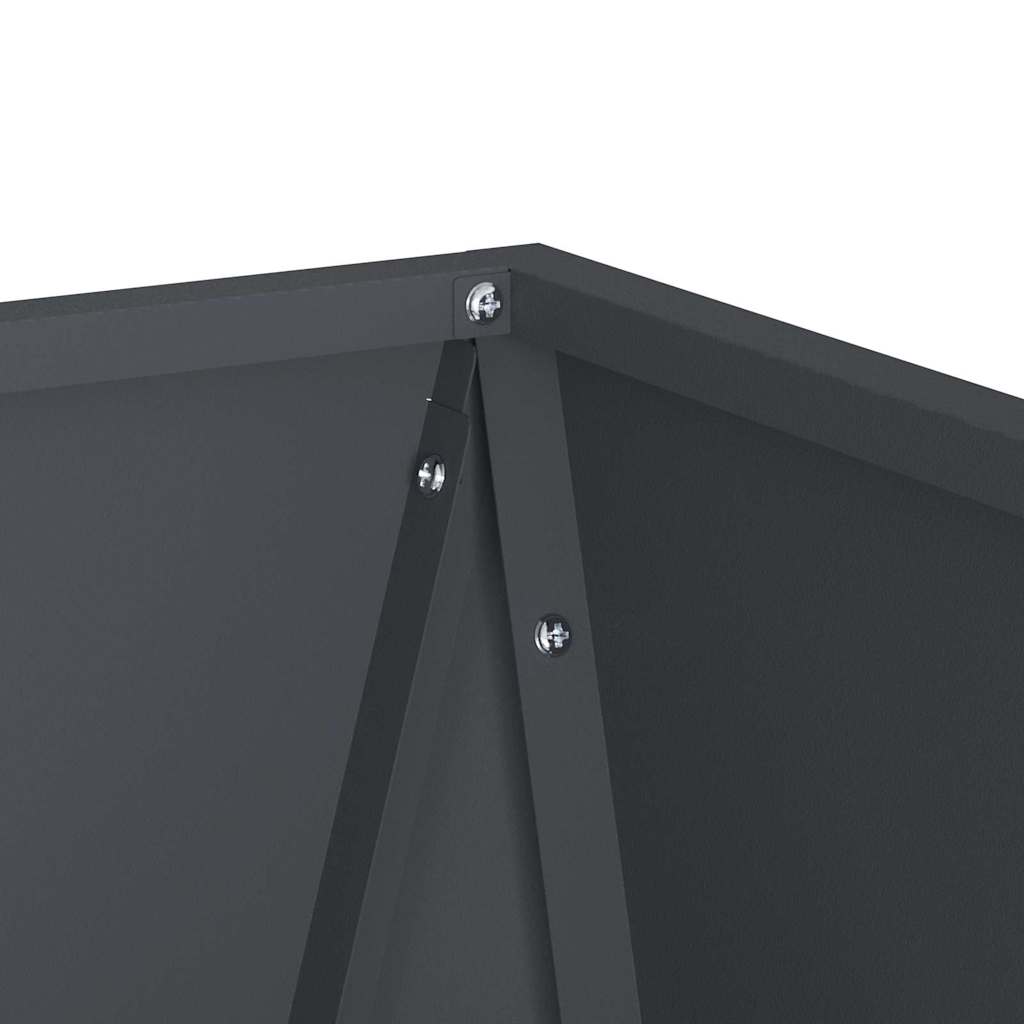 vidaXL Planter 2 pcs Anthracite 50 x 50 x 75 cm Steel