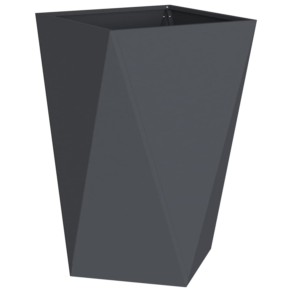vidaXL Planter 2 pcs Anthracite 50 x 50 x 75 cm Steel
