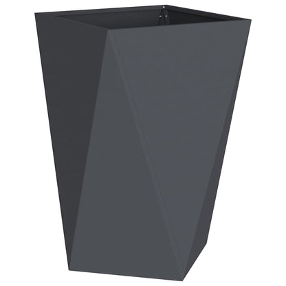 vidaXL Planter 2 pcs Anthracite 50 x 50 x 75 cm Steel