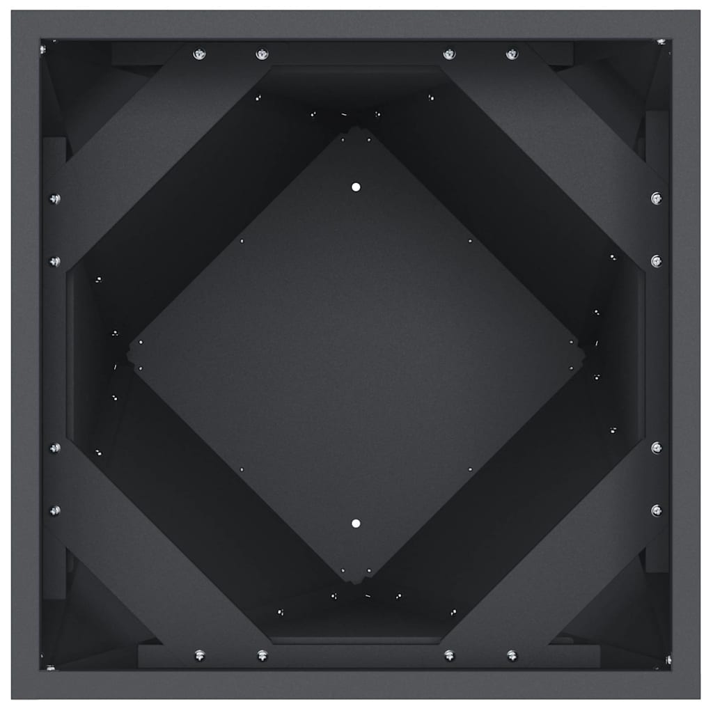 vidaXL Planter 2 pcs Anthracite 50 x 50 x 75 cm Steel