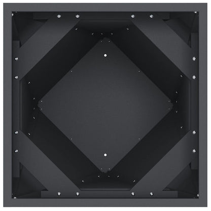 vidaXL Planter 2 pcs Anthracite 50 x 50 x 75 cm Steel