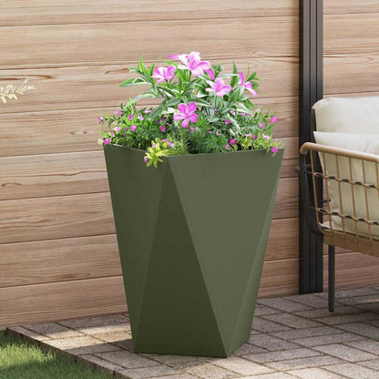 vidaXL Planter Olive Green 50 x 50 x 75 cm Steel