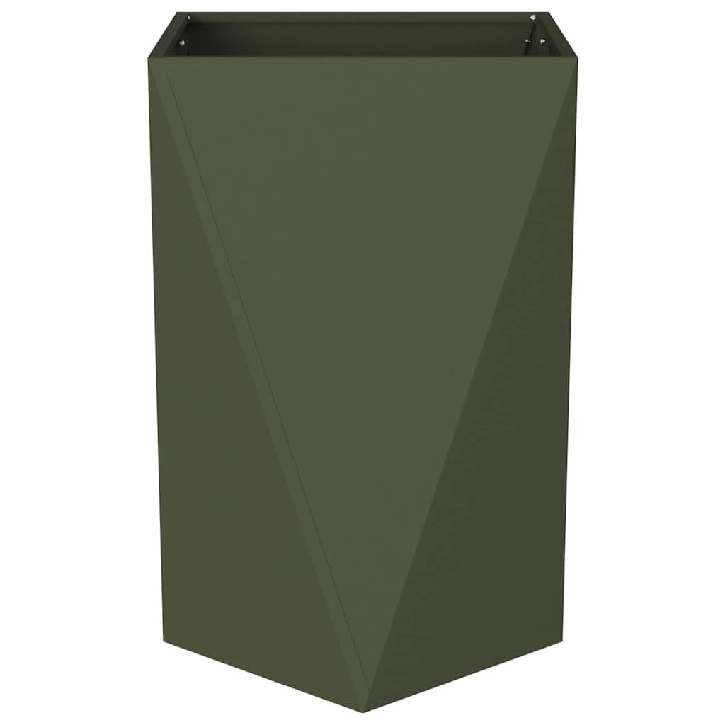 vidaXL Planter Olive Green 50 x 50 x 75 cm Steel