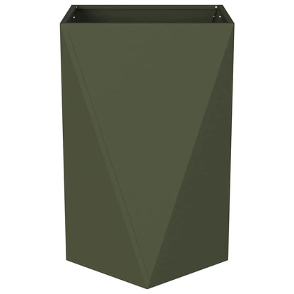 vidaXL Planter Olive Green 50 x 50 x 75 cm Steel