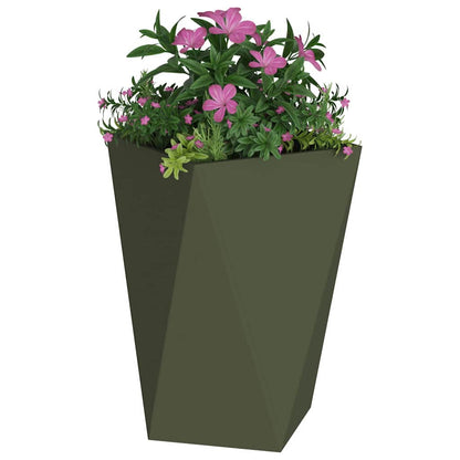vidaXL Planter Olive Green 50 x 50 x 75 cm Steel
