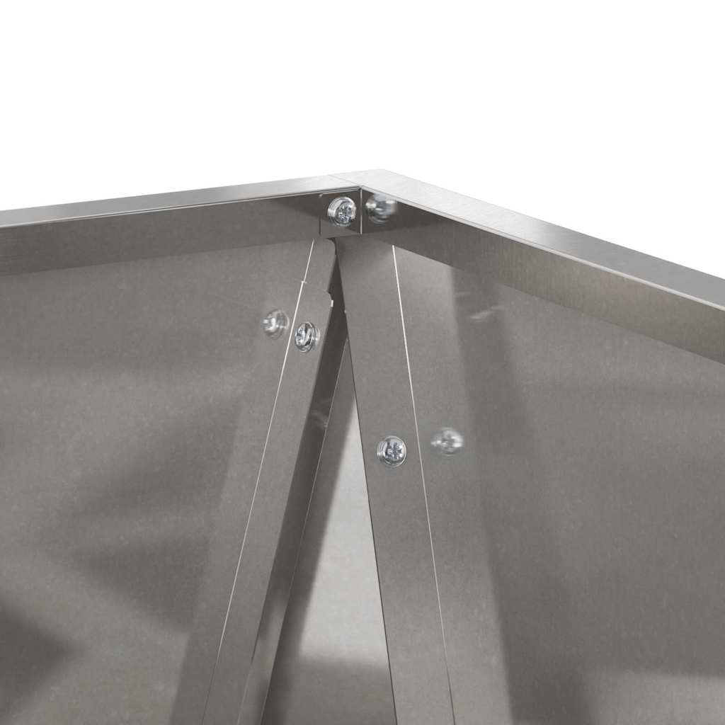 vidaXL Planter Silver 50 x 50 x 75 cm Stainless Steel
