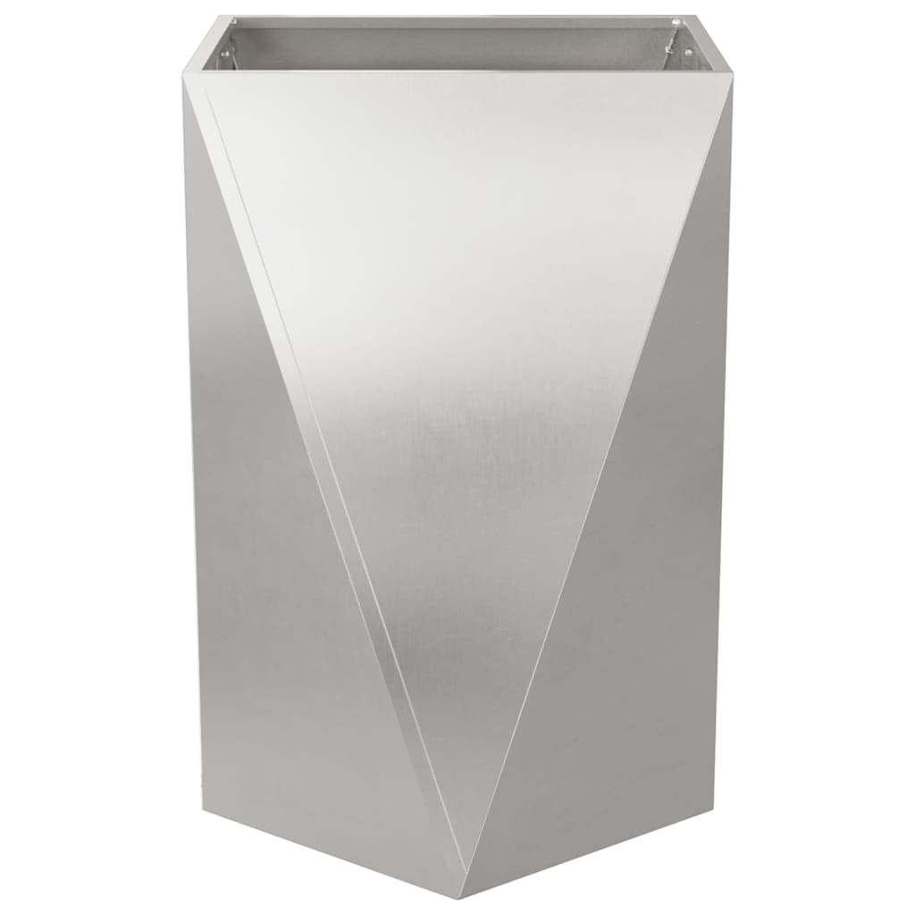 vidaXL Planter Silver 50 x 50 x 75 cm Stainless Steel