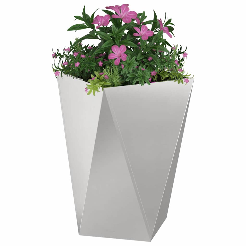 vidaXL Planter Silver 50 x 50 x 75 cm Stainless Steel