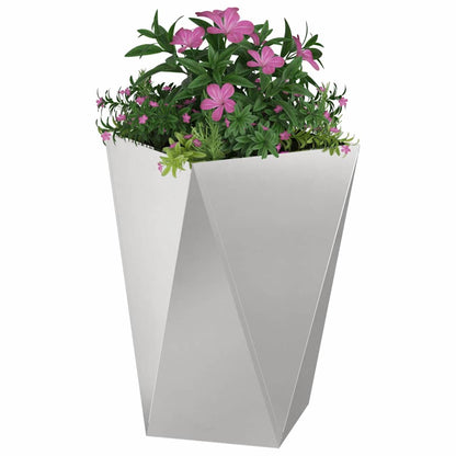vidaXL Planter Silver 50 x 50 x 75 cm Stainless Steel