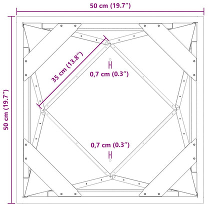 vidaXL Planter Silver 50 x 50 x 75 cm Stainless Steel