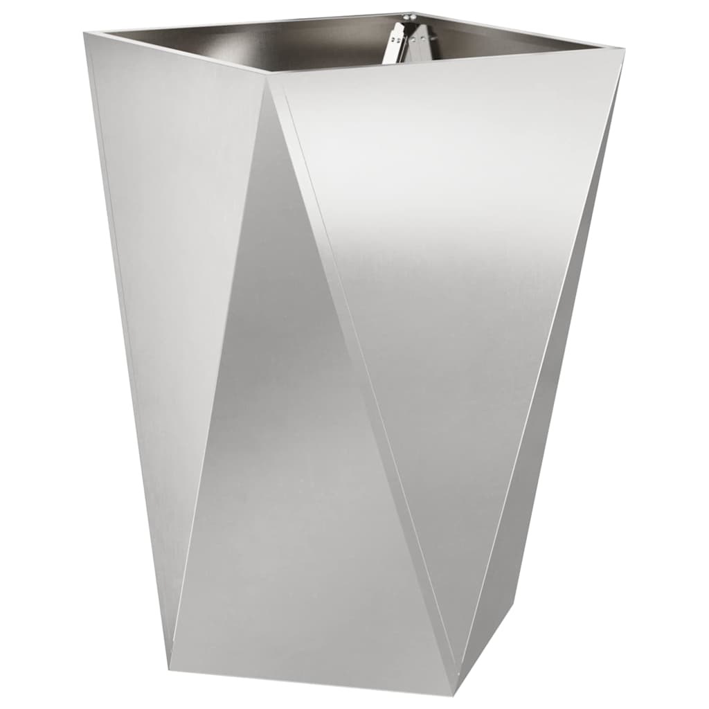 vidaXL Planter 2 pcs Silver 50 x 50 x 75 cm Stainless Steel