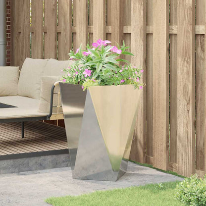 vidaXL Planter Silver 50 x 50 x 75 cm Galvanised Steel