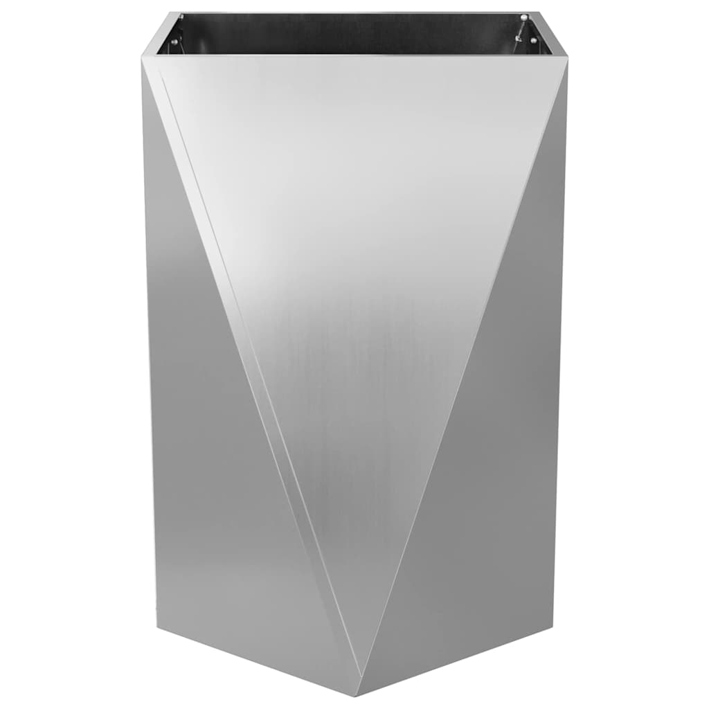 vidaXL Planter Silver 50 x 50 x 75 cm Galvanised Steel