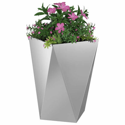 vidaXL Planter Silver 50 x 50 x 75 cm Galvanised Steel