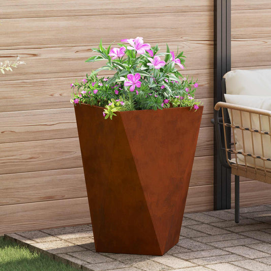 vidaXL Planter Rusty 50 x 50 x 75 cm Weathering Steel