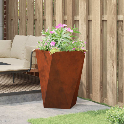 vidaXL Planter Rusty 50 x 50 x 75 cm Weathering Steel