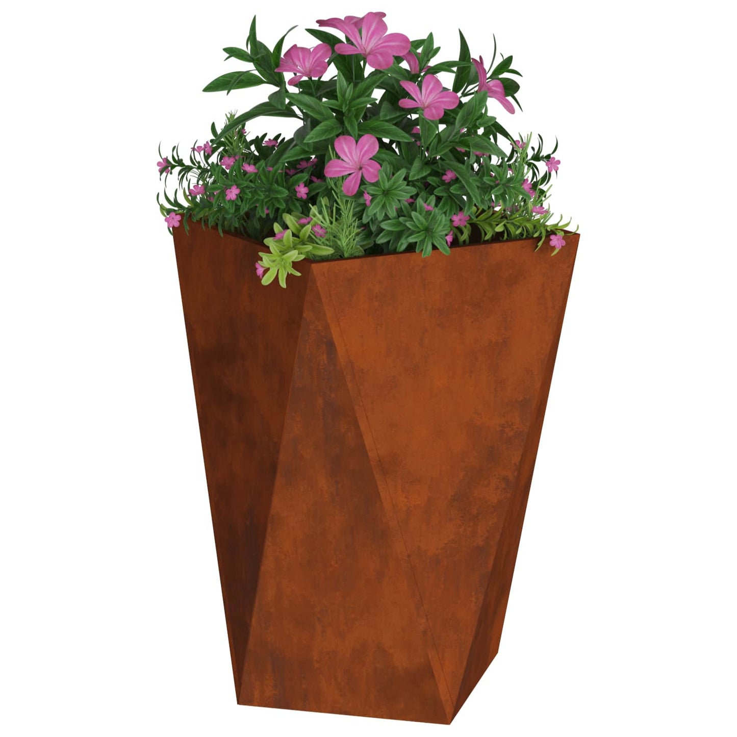 vidaXL Planter Rusty 50 x 50 x 75 cm Weathering Steel