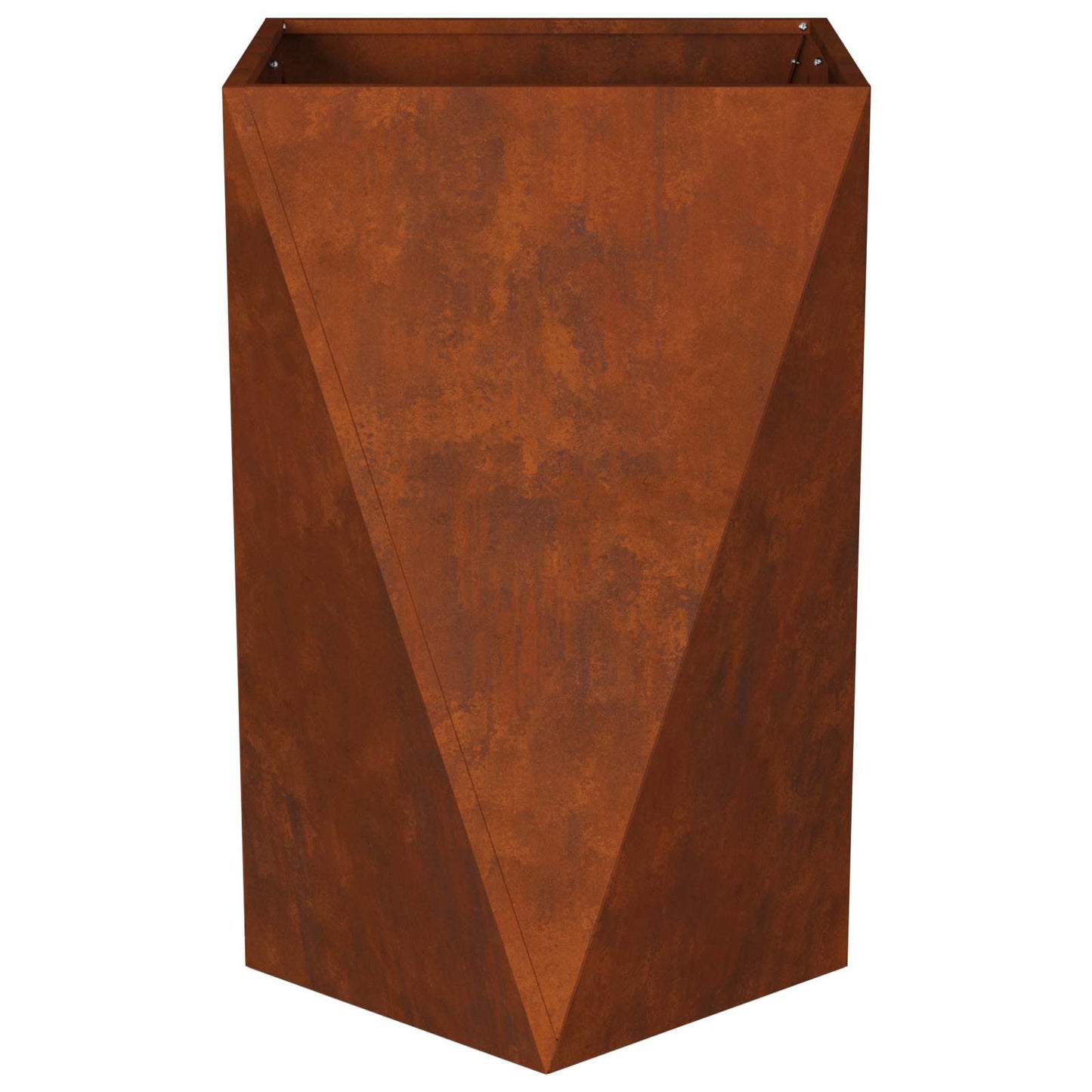 vidaXL Planter 2 pcs Rusty 50 x 50 x 75 cm Weathering Steel
