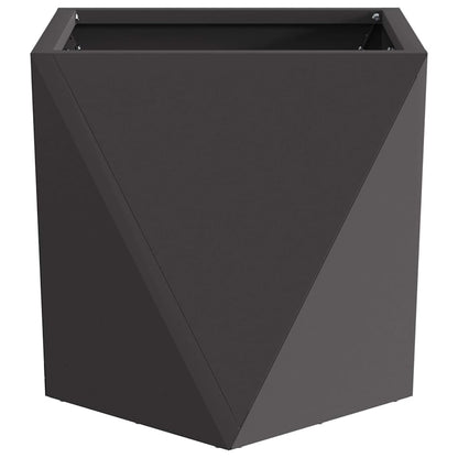 vidaXL Planter 2 pcs Black 30 x 30 x 30 cm Steel