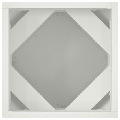 vidaXL Planter White 30 x 30 x 30 cm Steel