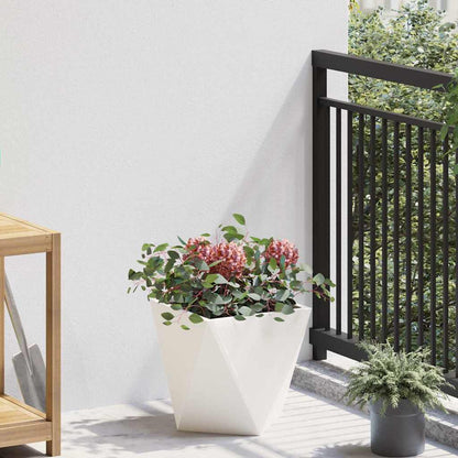 vidaXL Planter 2 pcs White 30 x 30 x 30 cm Steel