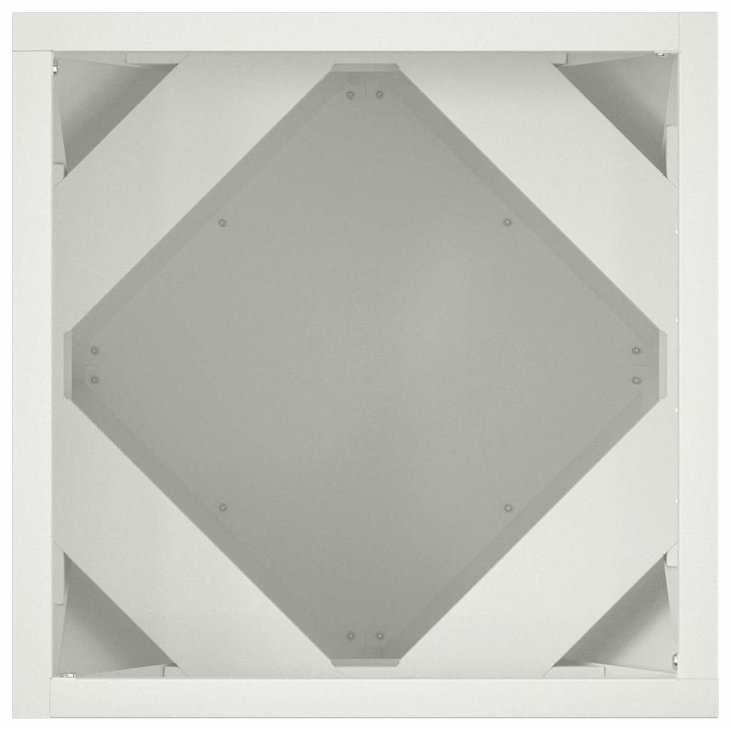 vidaXL Planter 2 pcs White 30 x 30 x 30 cm Steel