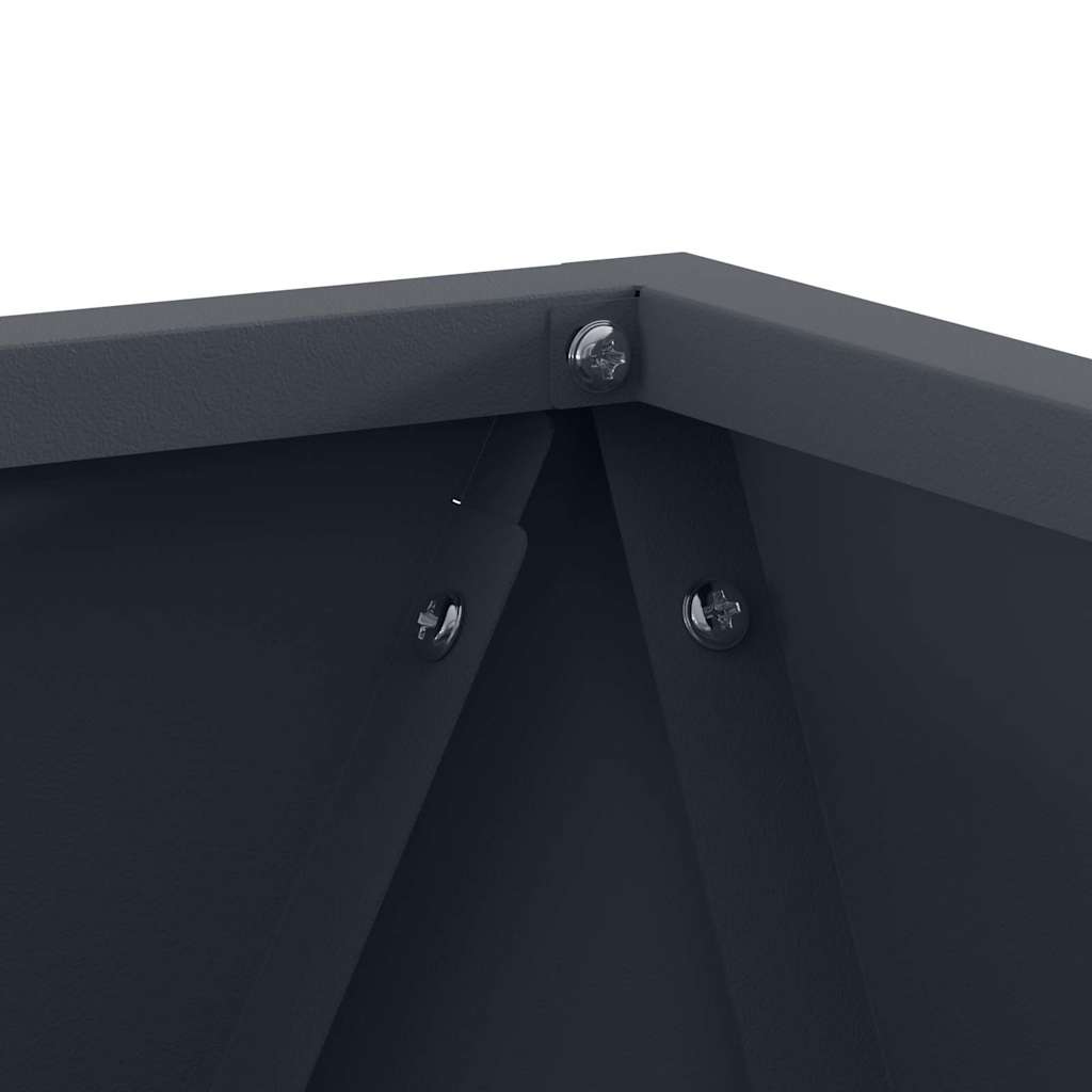 vidaXL Planter 2 pcs Anthracite 30 x 30 x 30 cm Steel