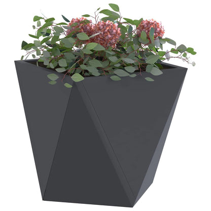 vidaXL Planter 2 pcs Anthracite 30 x 30 x 30 cm Steel