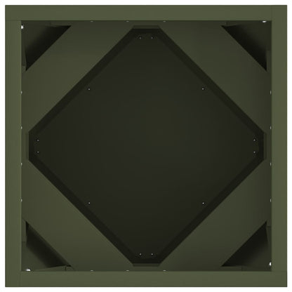 vidaXL Planter 2 pcs Olive Green 30 x 30 x 30 cm Steel