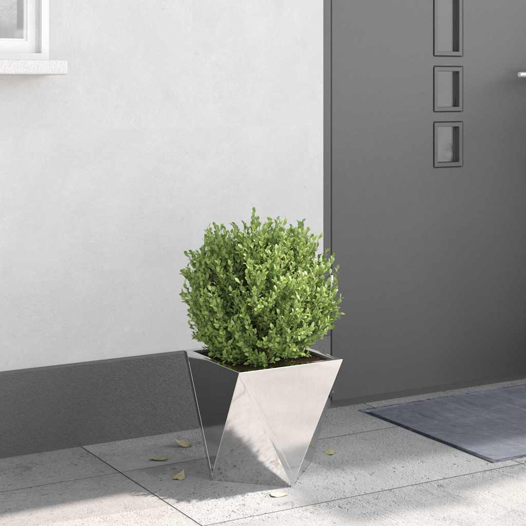 vidaXL Planter Silver 30 x 30 x 30 cm Stainless Steel