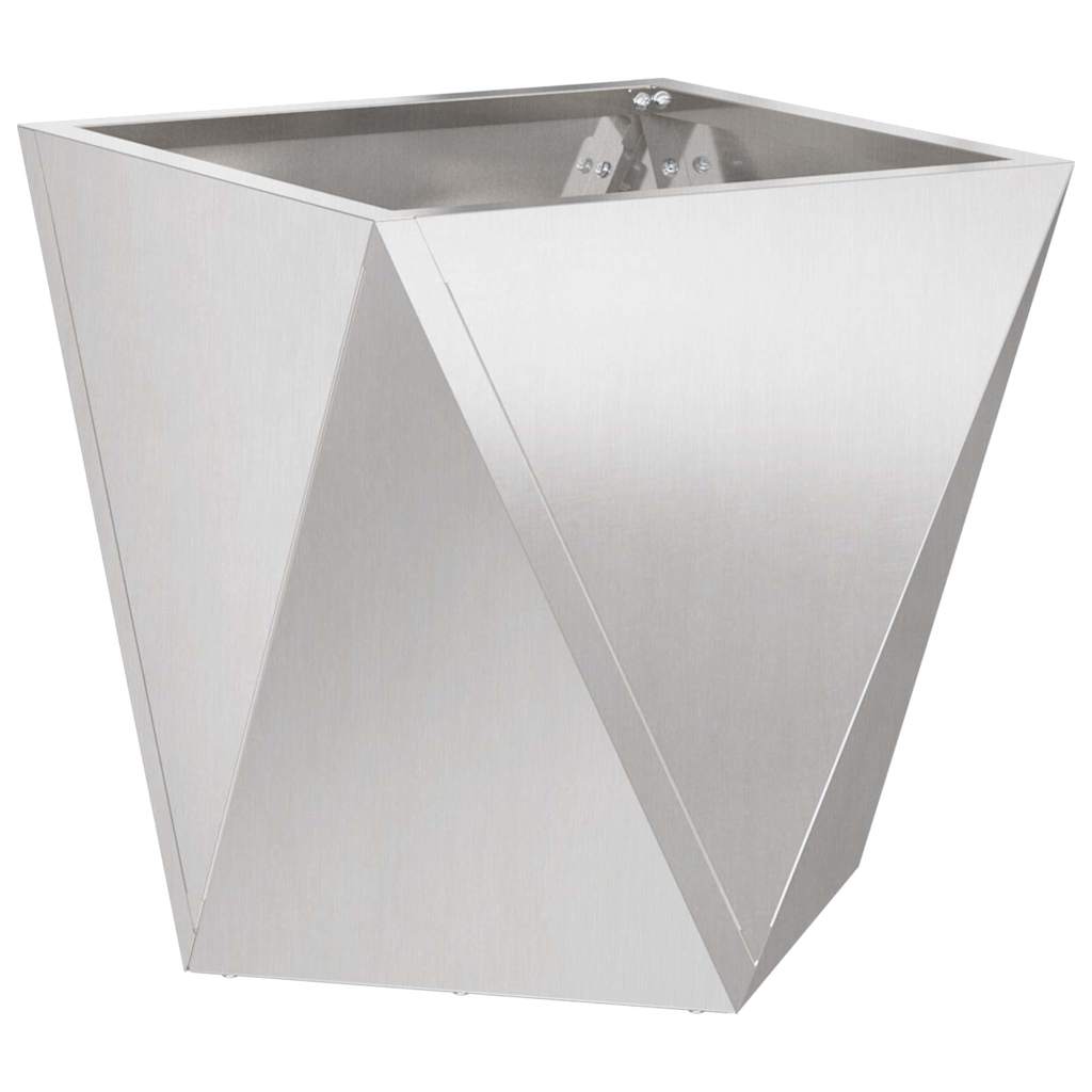vidaXL Planter 2 pcs Silver 30 x 30 x 30 cm Stainless Steel