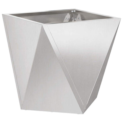 vidaXL Planter 2 pcs Silver 30 x 30 x 30 cm Stainless Steel