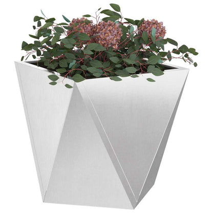 vidaXL Planter 2 pcs Silver 30 x 30 x 30 cm Stainless Steel