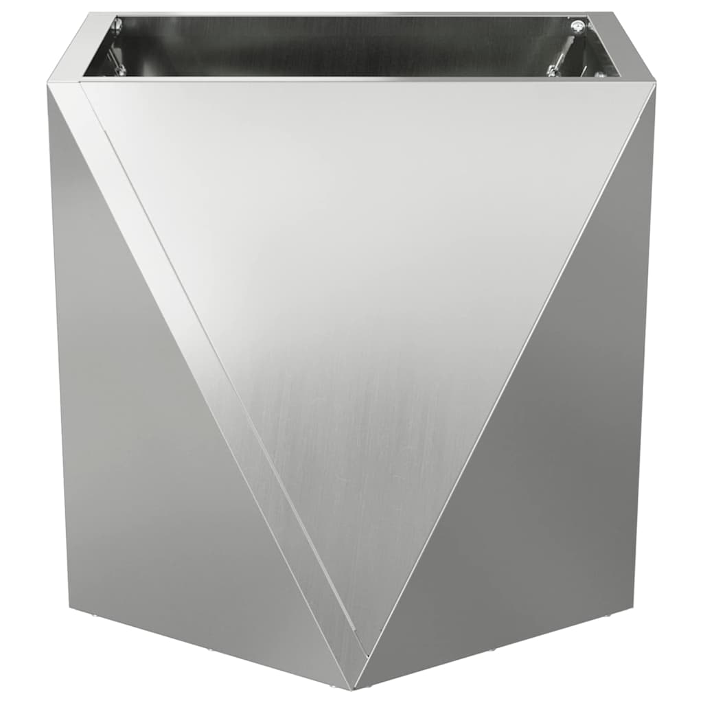 vidaXL Planter Silver 30 x 30 x 30 cm Galvanised Steel