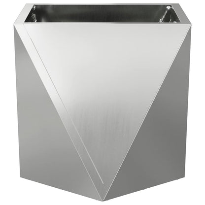 vidaXL Planter Silver 30 x 30 x 30 cm Galvanised Steel