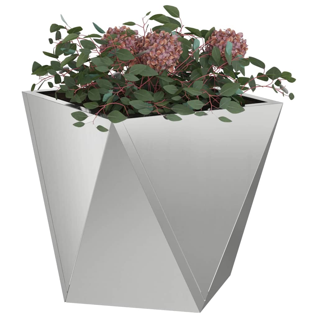 vidaXL Planter Silver 30 x 30 x 30 cm Galvanised Steel