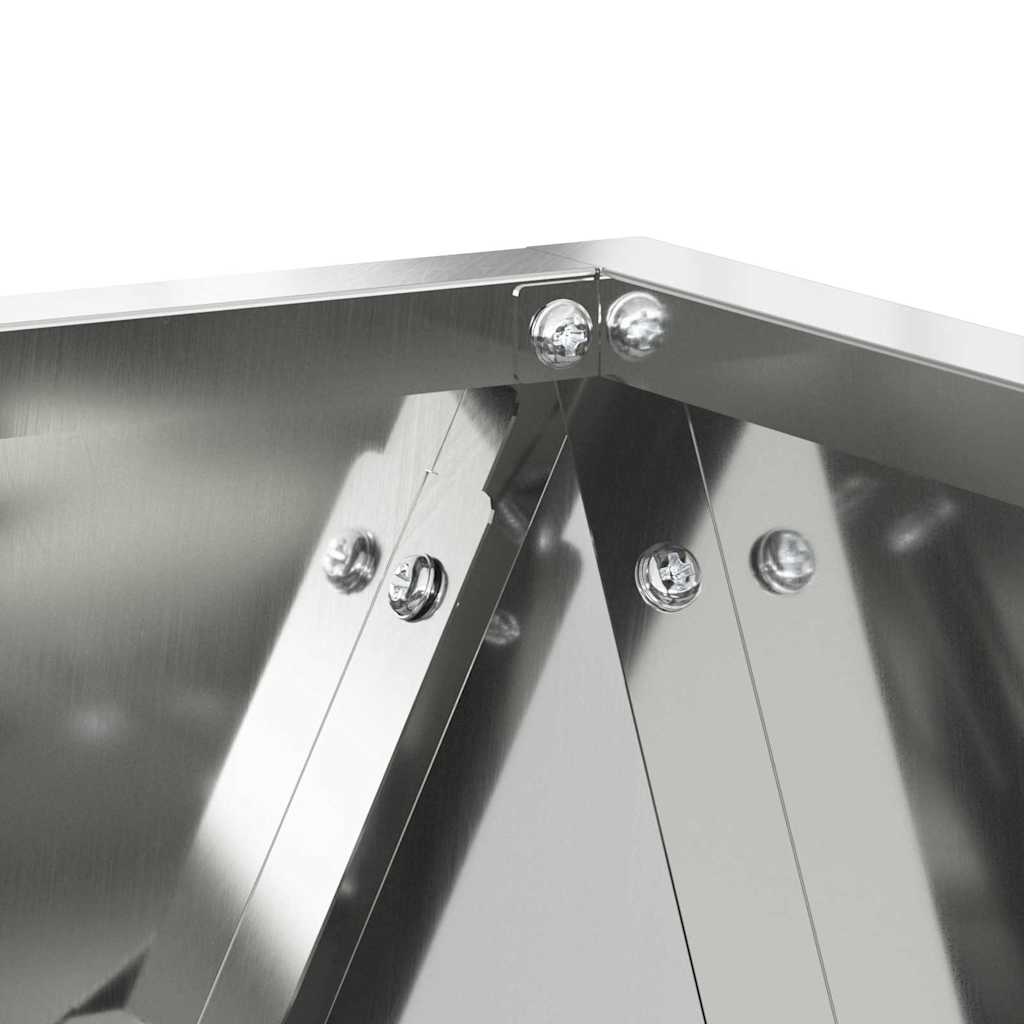 vidaXL Planter 2 pcs Silver 30 x 30 x 30 cm Galvanised Steel