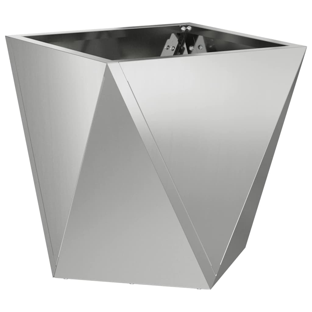 vidaXL Planter 2 pcs Silver 30 x 30 x 30 cm Galvanised Steel