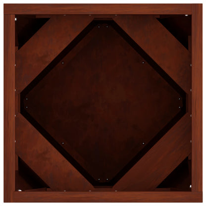 vidaXL Planter 2 pcs Rusty 30 x 30 x 30 cm Weathering Steel