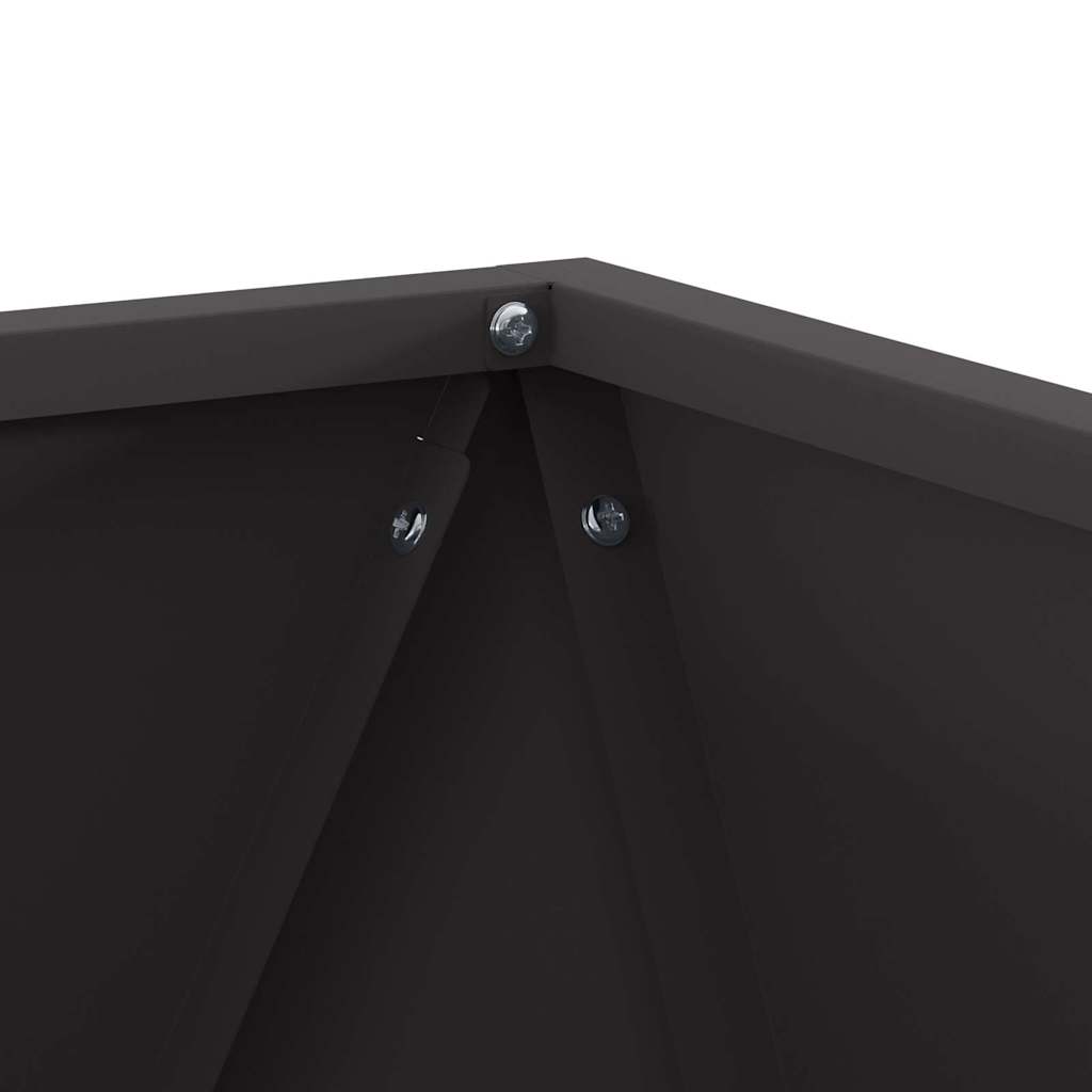 vidaXL Planter Black 40 x 40 x 40 cm Steel