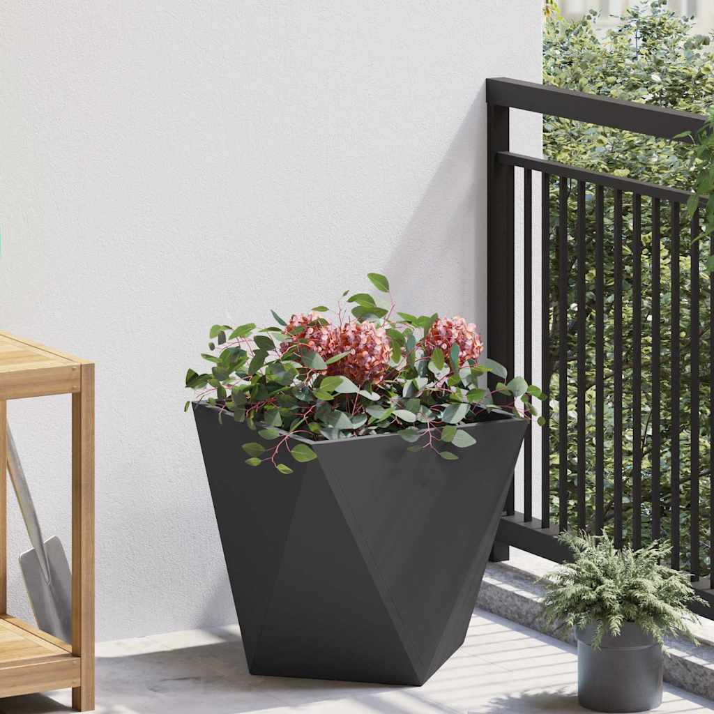 vidaXL Planter Black 40 x 40 x 40 cm Steel