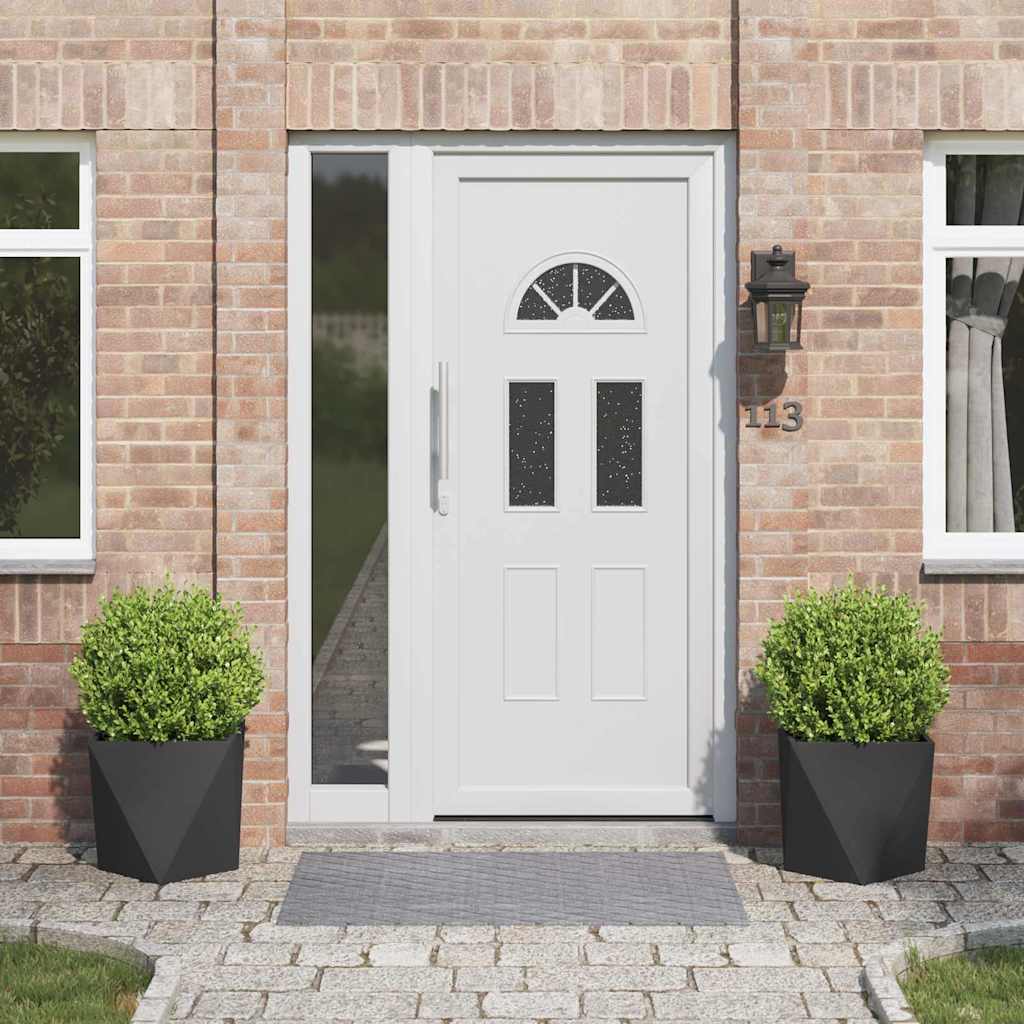 vidaXL Planter 2 pcs Black 40 x 40 x 40 cm Steel