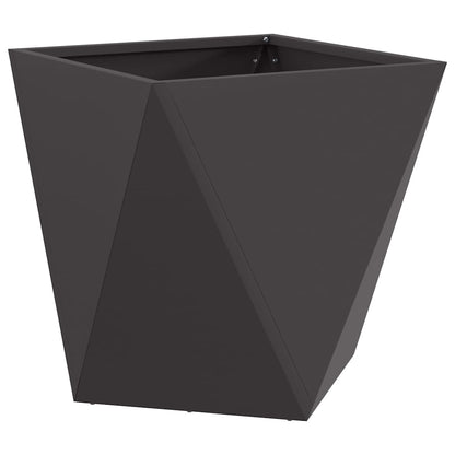 vidaXL Planter 2 pcs Black 40 x 40 x 40 cm Steel