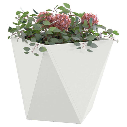vidaXL Planter White 40 x 40 x 40 cm Steel
