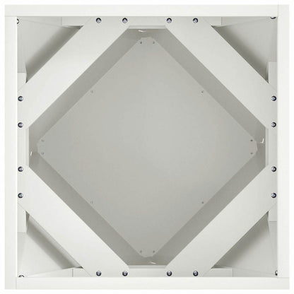 vidaXL Planter White 40 x 40 x 40 cm Steel
