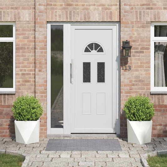 vidaXL Planter 2 pcs White 40 x 40 x 40 cm Steel