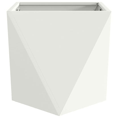 vidaXL Planter 2 pcs White 40 x 40 x 40 cm Steel