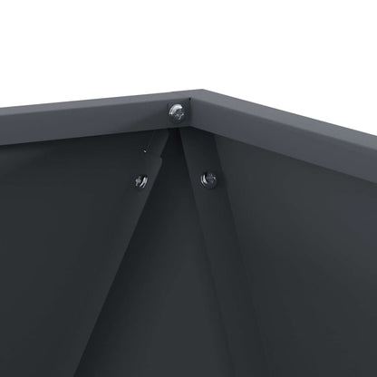 vidaXL Planter 2 pcs Anthracite 40 x 40 x 40 cm Steel