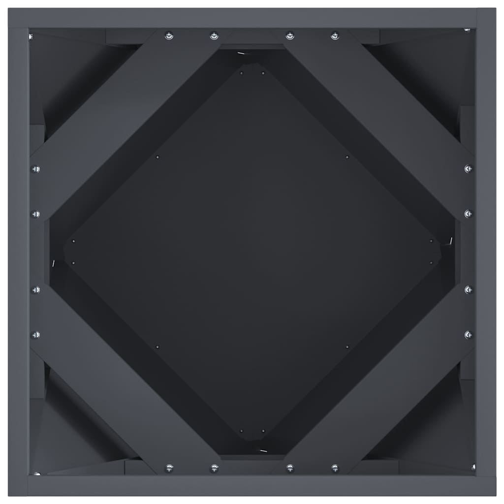 vidaXL Planter 2 pcs Anthracite 40 x 40 x 40 cm Steel